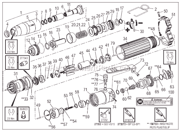 Page A Diagram and Parts List for CP2009 6151922009 Chicago Pneumatic Electric Drill